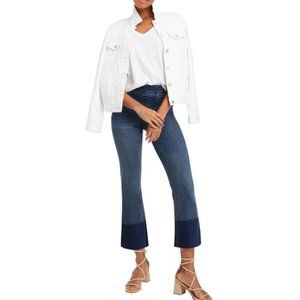 NWT MSRP $166 SPANX Women's Cropped Flare Denim Jeans Medium Wash Size XS